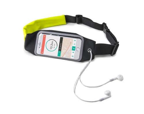 CELLY RUNBELT VIEW DUO CINTURA ELASTICA REGOLABILE UNIVERSALE PER SMARTPHONE FINO A 5'' NERO GIALLO